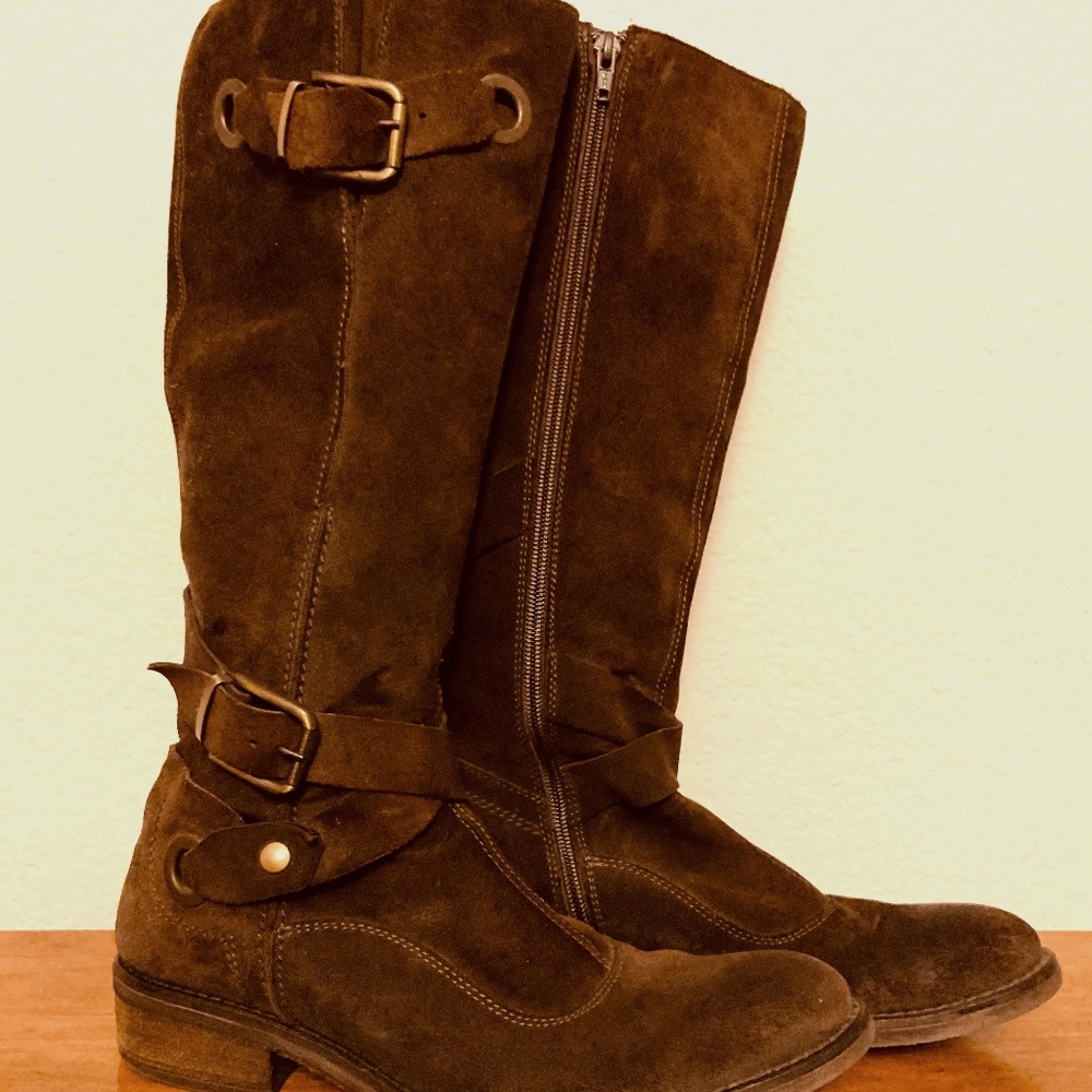 Cordani suede knee high boots